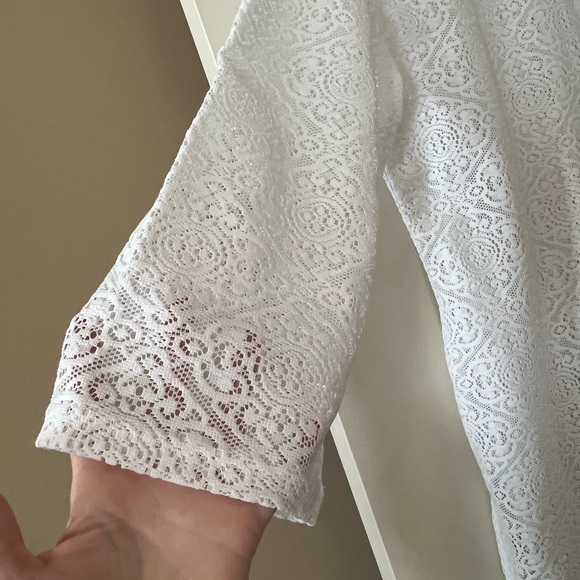 Mario Serrani Italy Lace Tunic Top, Boho Retro Swim Cover-up Women’s Large - Picture 7 of 13